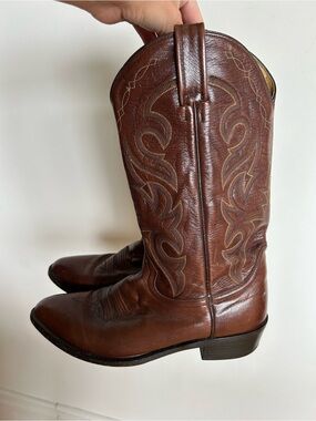 Men's Brown Leather Western Cowboy Boots